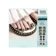 GENERICO - Uñas Press On Manicura Kit Uñas Postizas Pies Color Verde