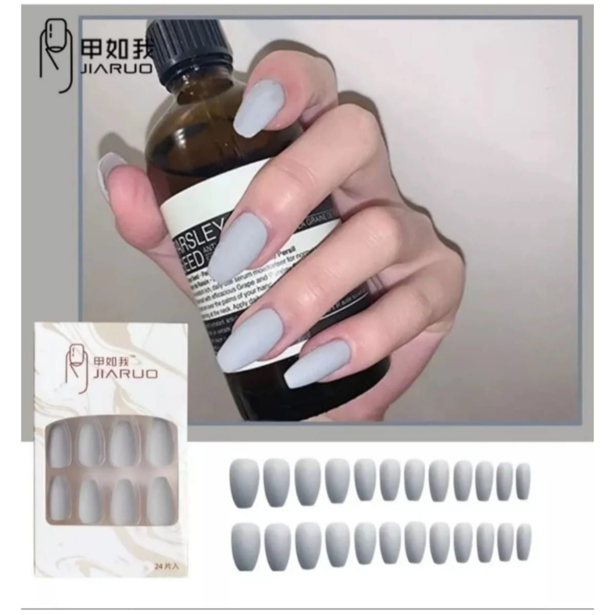 GENERICO - Uñas Press On Manicura Kit Uñas Postizas Color 3
