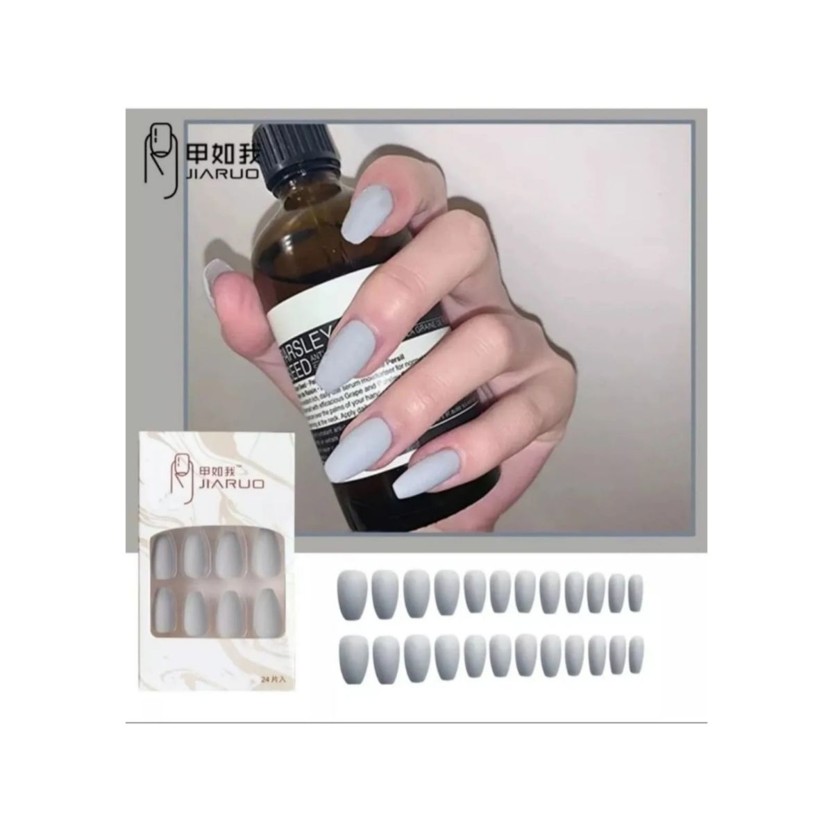 GENERICO - Uñas Press On Manicura Kit Uñas Postizas Color 3