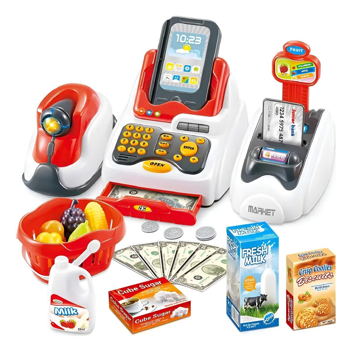 GENERICO - Caja Registradora De Juguete Para Niños Color Rojo