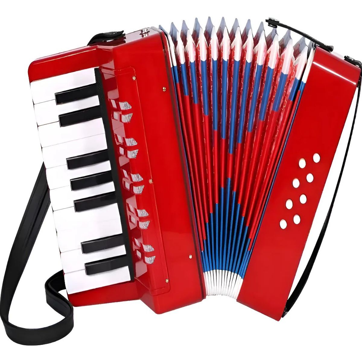 GENERICO - Acordion Para Niños Acordeon 17 Teclas 8 Bajos Musicales Rojo