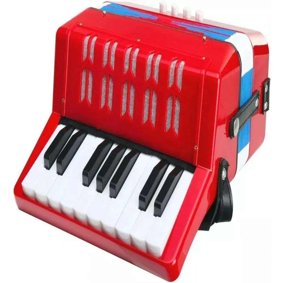 GENERICO - Acordion Para Niños Acordeon 17 Teclas 8 Bajos Musicales Rojo