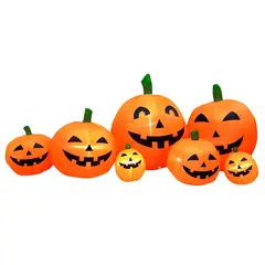 GENERICO - FAMILIA CALABAZA INFLABLE LED 210CM