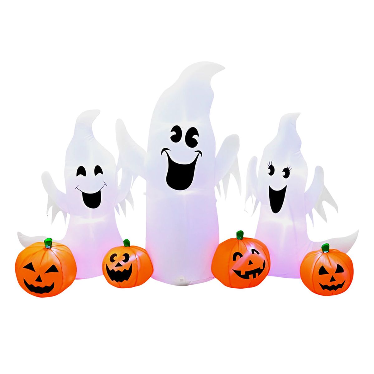 GENERICO - FAMILIA FANTASMA INFLABLE LED 180CM DECORACION