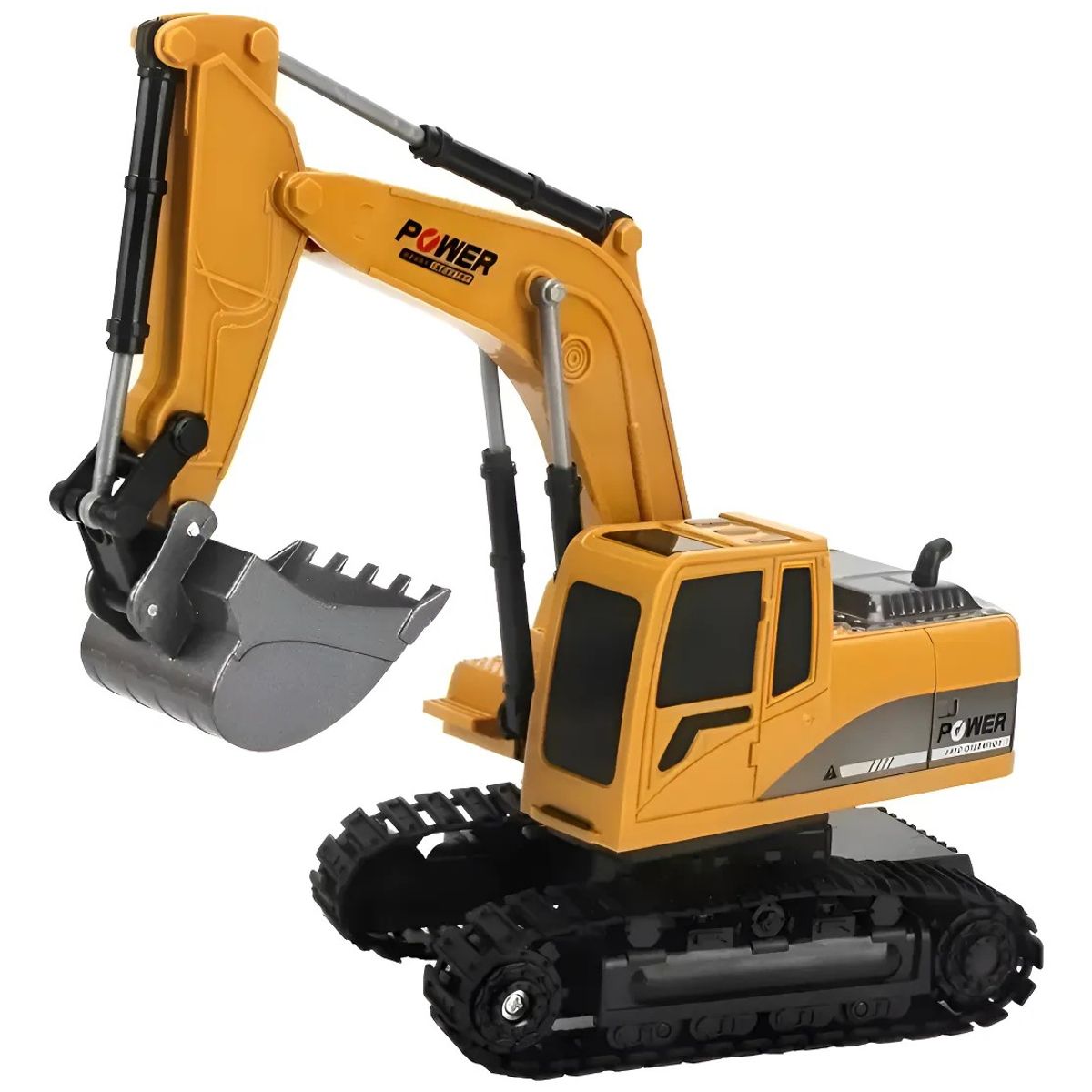 GENERICO - Retroexcavadora Rc Control Remoto 1:24 Juguete 6 Canales Naranja Claro