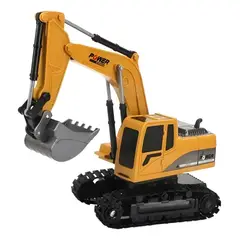 GENERICO - Retroexcavadora Rc Control Remoto 1:24 Juguete 6 Canales Naranja Claro