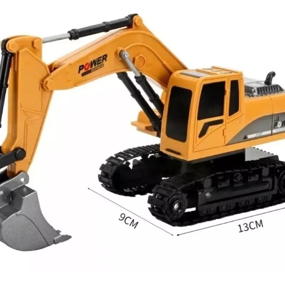 GENERICO - Retroexcavadora Rc Control Remoto 1:24 Juguete 6 Canales Naranja Claro