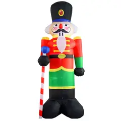 GENERICO - CASCANUECES SOLDADITO PLOMO INFLABLE LED 240 CM