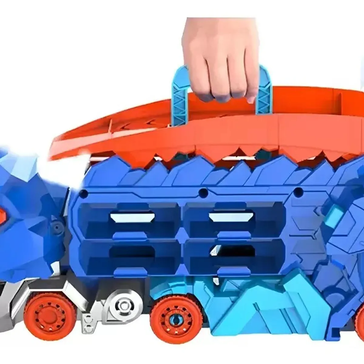 GENERICO - Minicamión 8 Coches De Juguete Con Forma De Dinosaurio Azul