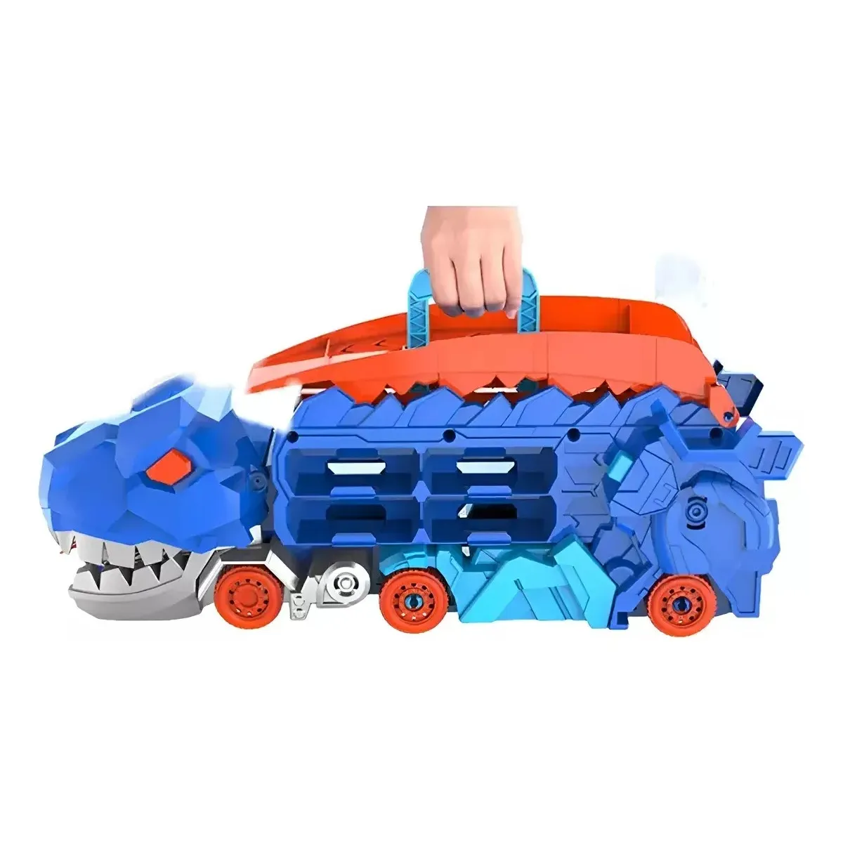 GENERICO - Minicamión 8 Coches De Juguete Con Forma De Dinosaurio Azul