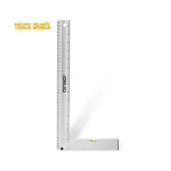 GENERICO - Ecuadra carpintera de aluminio 50 cm con nivel integrado dingqi