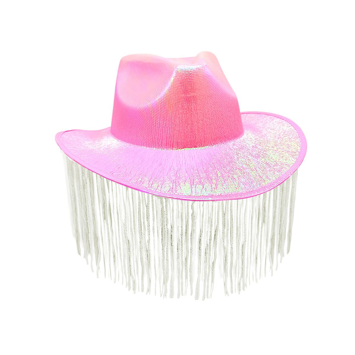 GENERICO - GORRO SOMBRERO VAQUERA TIRAS NACARDO ROSADO