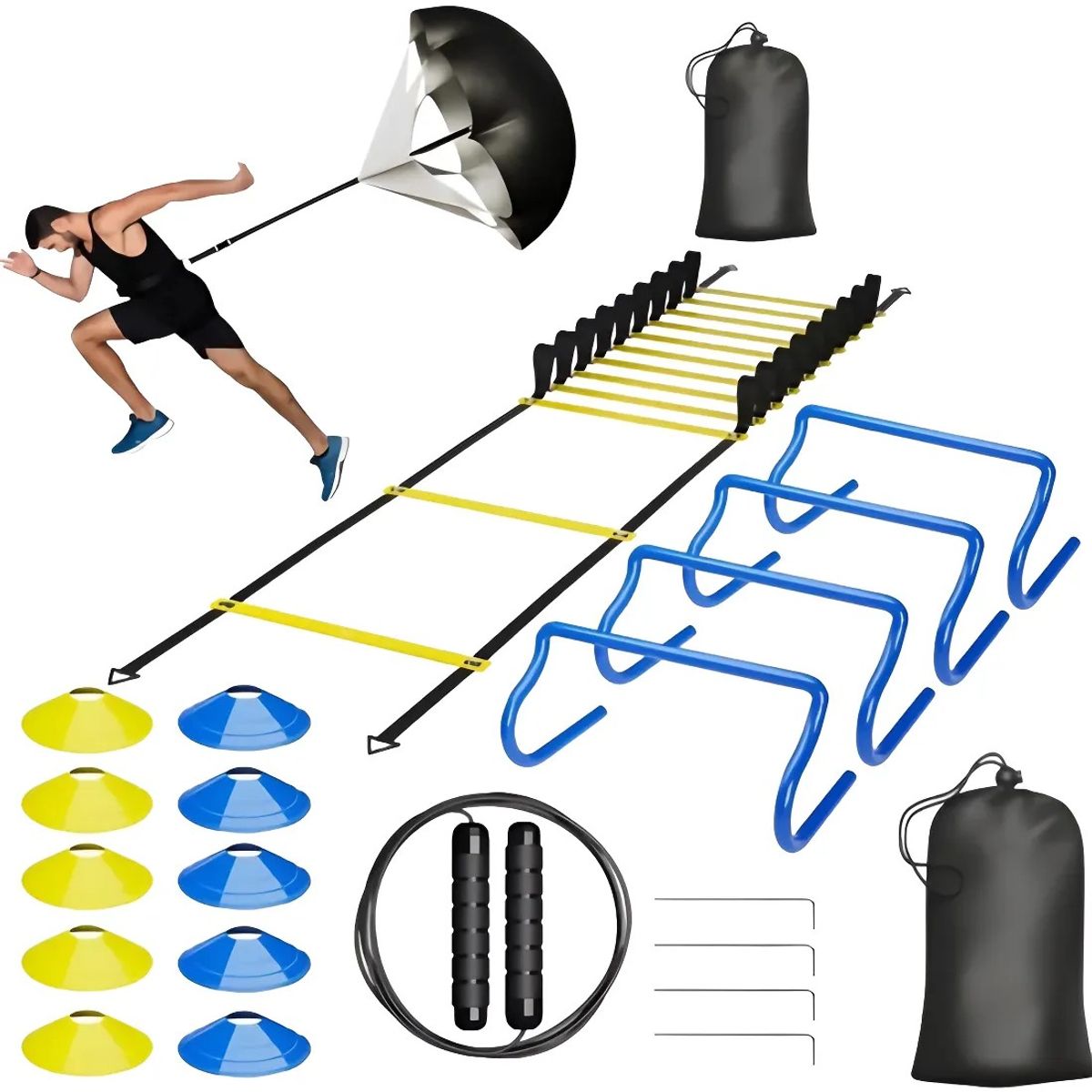 GENERICO - Kit De Entrenamiento Profesional Futbol Color Amarillo