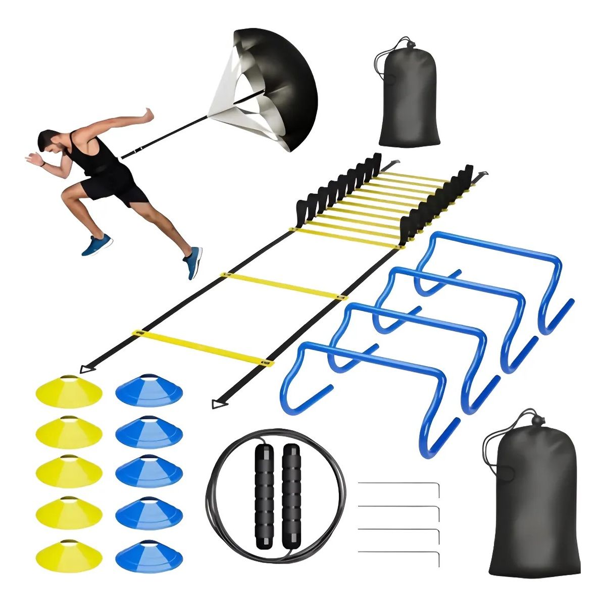 GENERICO - Kit De Entrenamiento Profesional Futbol Color Amarillo