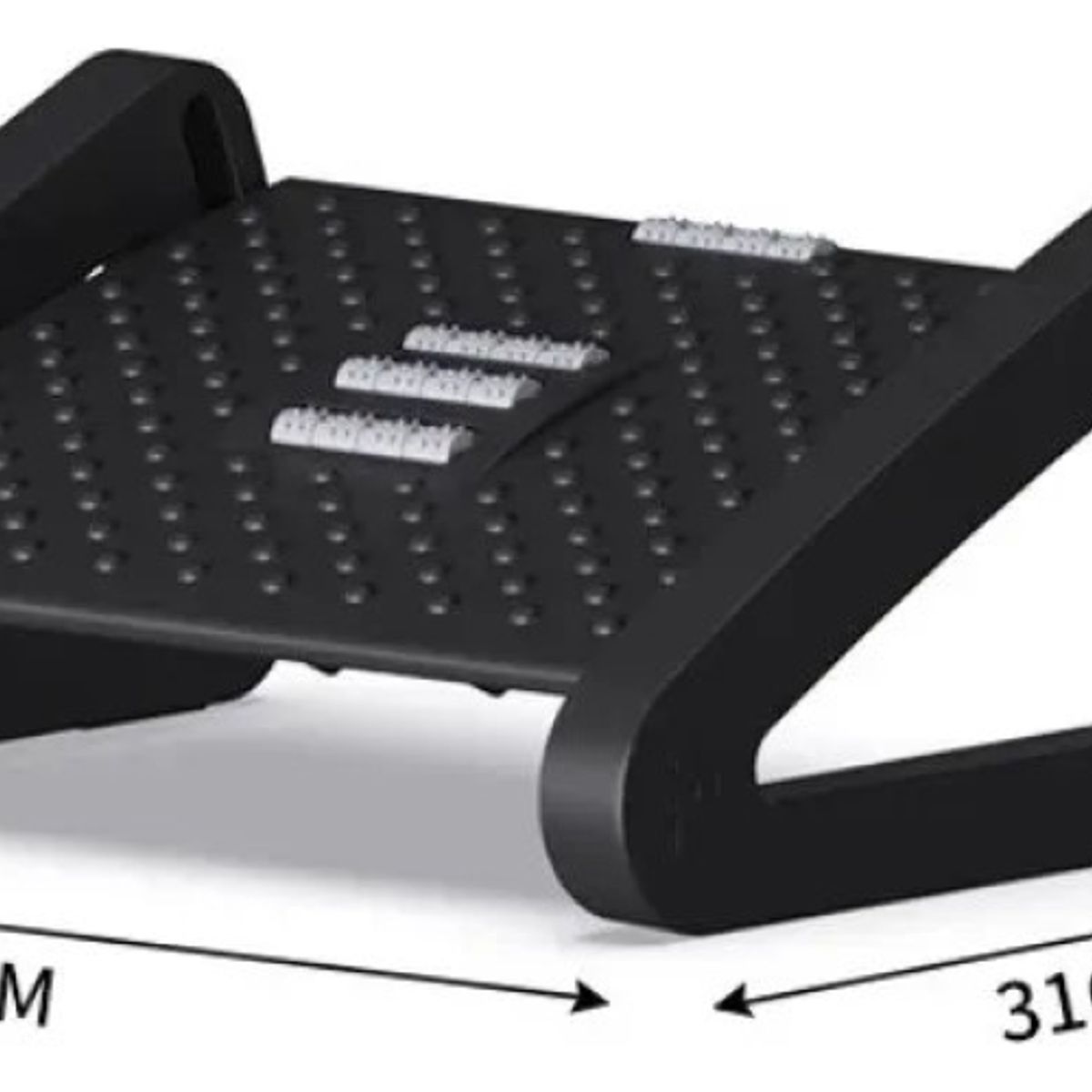 GENERICO - Reposapiés Para Debajo Del Escritorio Ajustable Color Negro