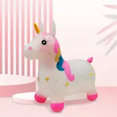 GENERICO - Caballito Pony Saltarín Para Niños Niñas Blanco