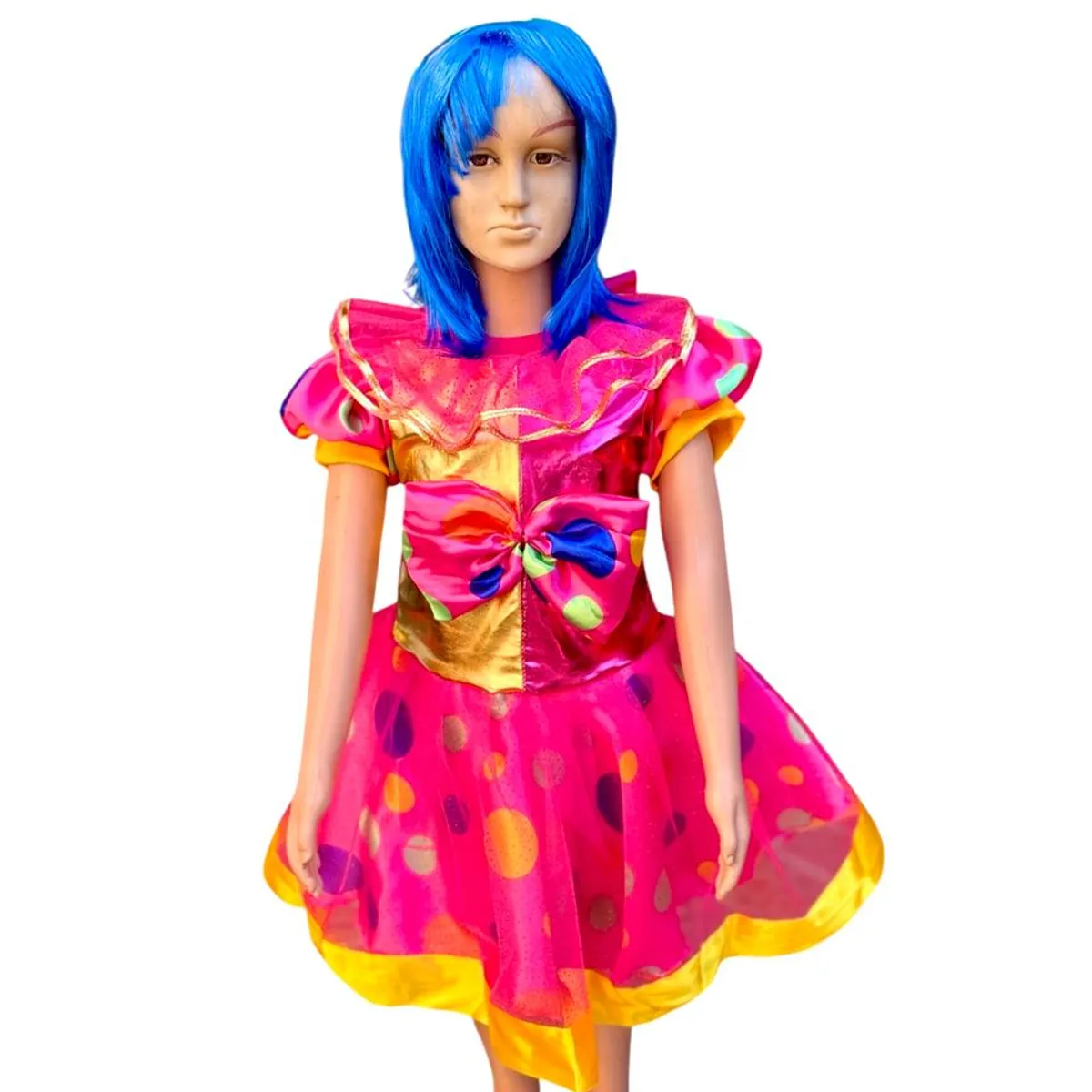 GENERICO - DISFRAZ PAYASA DE CIRCO VESTIDO TALLA 8 CONFECCION NACIONAL