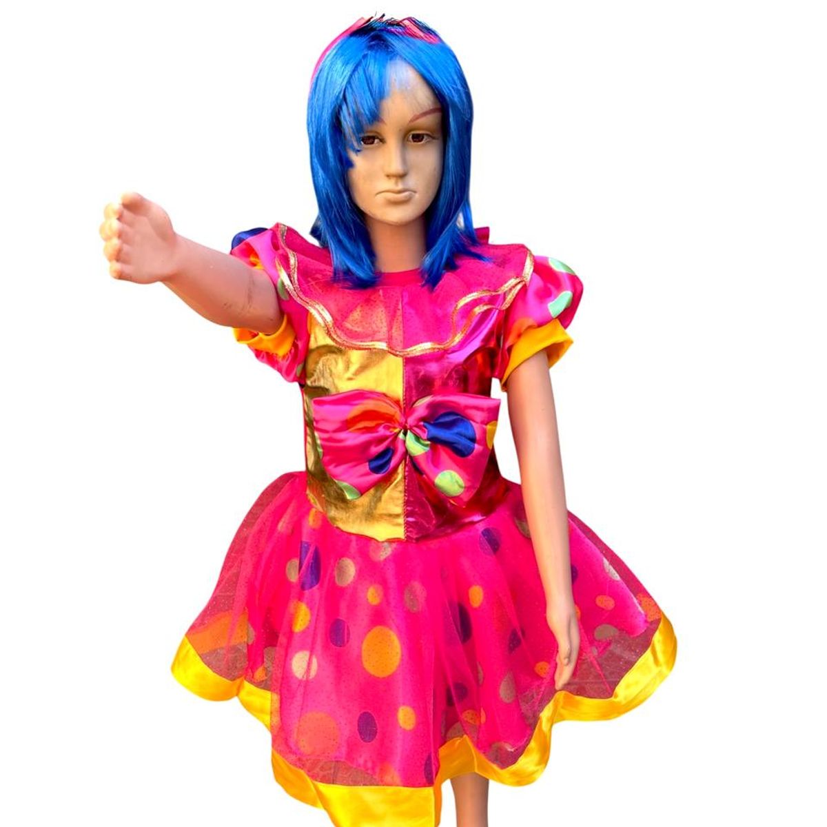 GENERICO - DISFRAZ PAYASA DE CIRCO VESTIDO TALLA 12 CONFECCION NACIONAL
