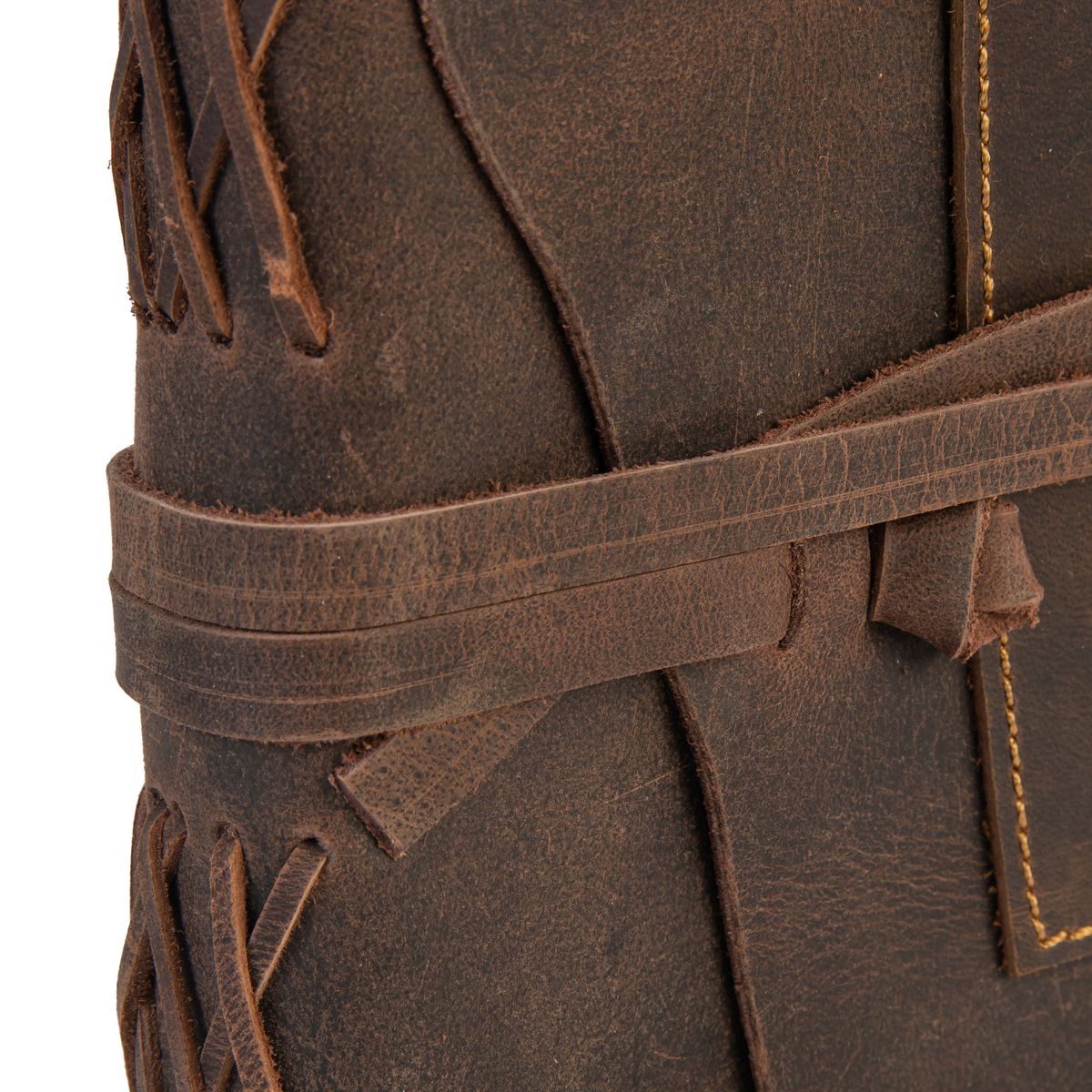 FRANZ MOSSI - Diario agenda cuaderno de cuero Café Con caja y lapiz Franz Mossi