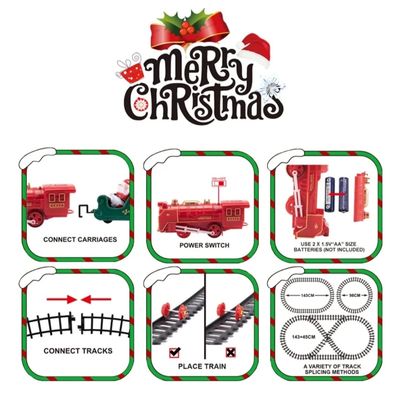 Imagen 2 del producto TREN DE NAVIDAD 43 PIEZAS CON LUZ Y SONIDO 7,9 METROS DE RIEL
