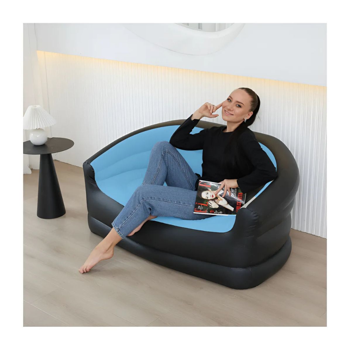 GENERICO - Mueble Inflable Para 2 Personas Color Azul