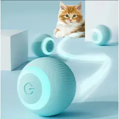 GENERICO - Pelota Juguete para Gatos Celeste