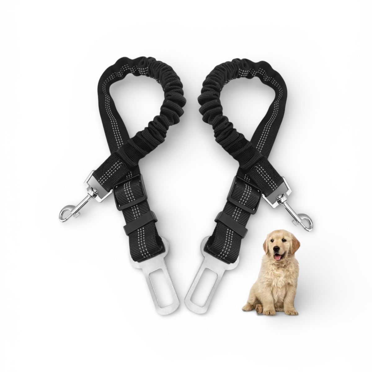 GENERICO - Cinturón de Auto para Mascotas Color Negro