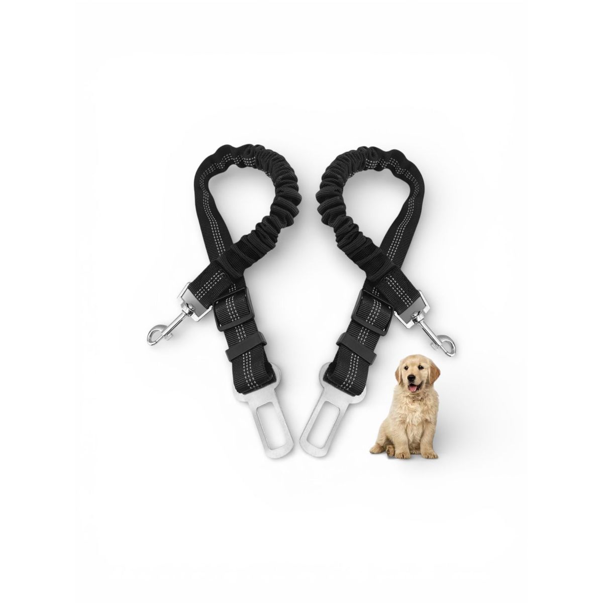 GENERICO - Cinturón de Auto para Mascotas Color Negro