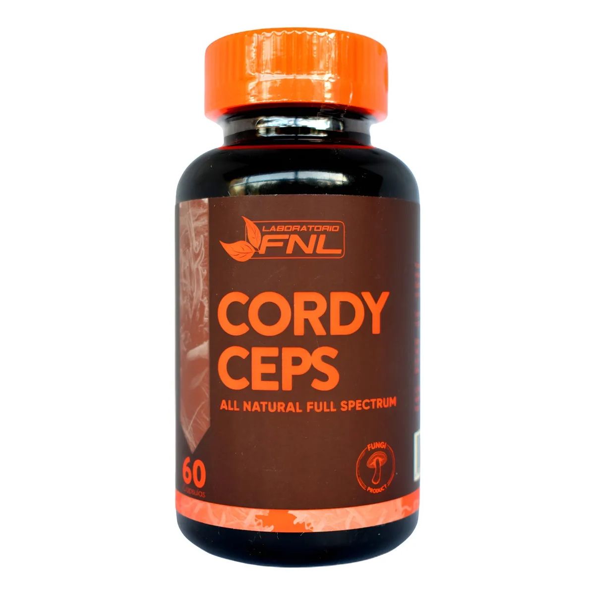 FNL - Cordyceps Mushroom Fnl 1 Frasco 60 Caps. Energia Resistencia