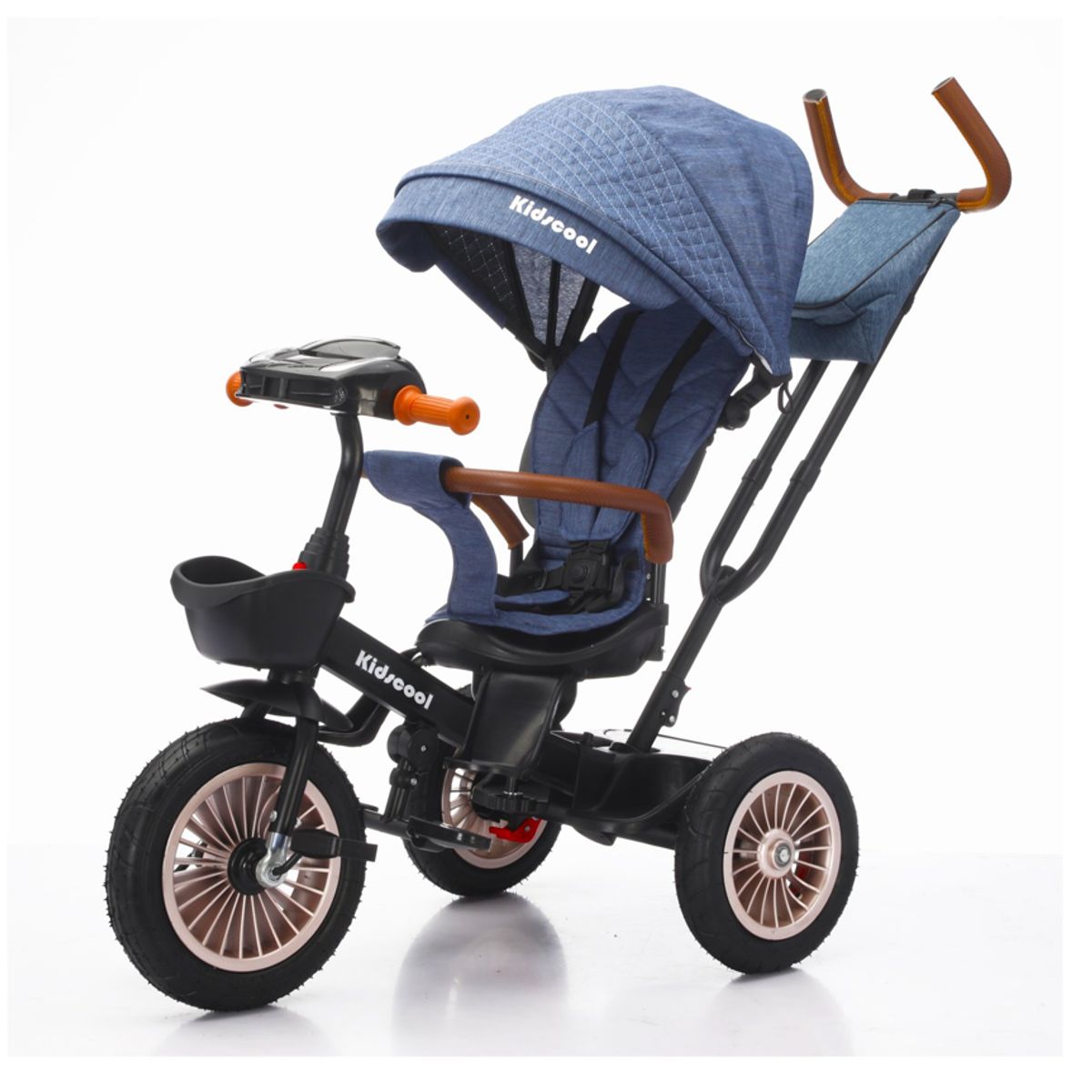 KIDSCOOL - Triciclo Multifuncional 360° Azul