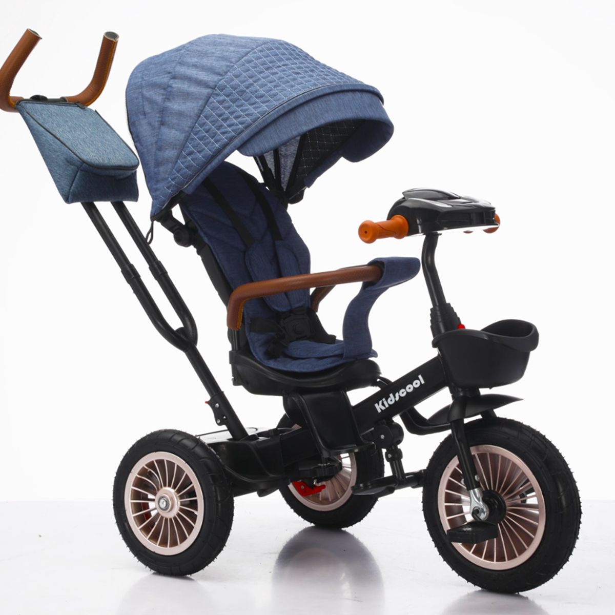 KIDSCOOL - Triciclo Multifuncional 360° Azul