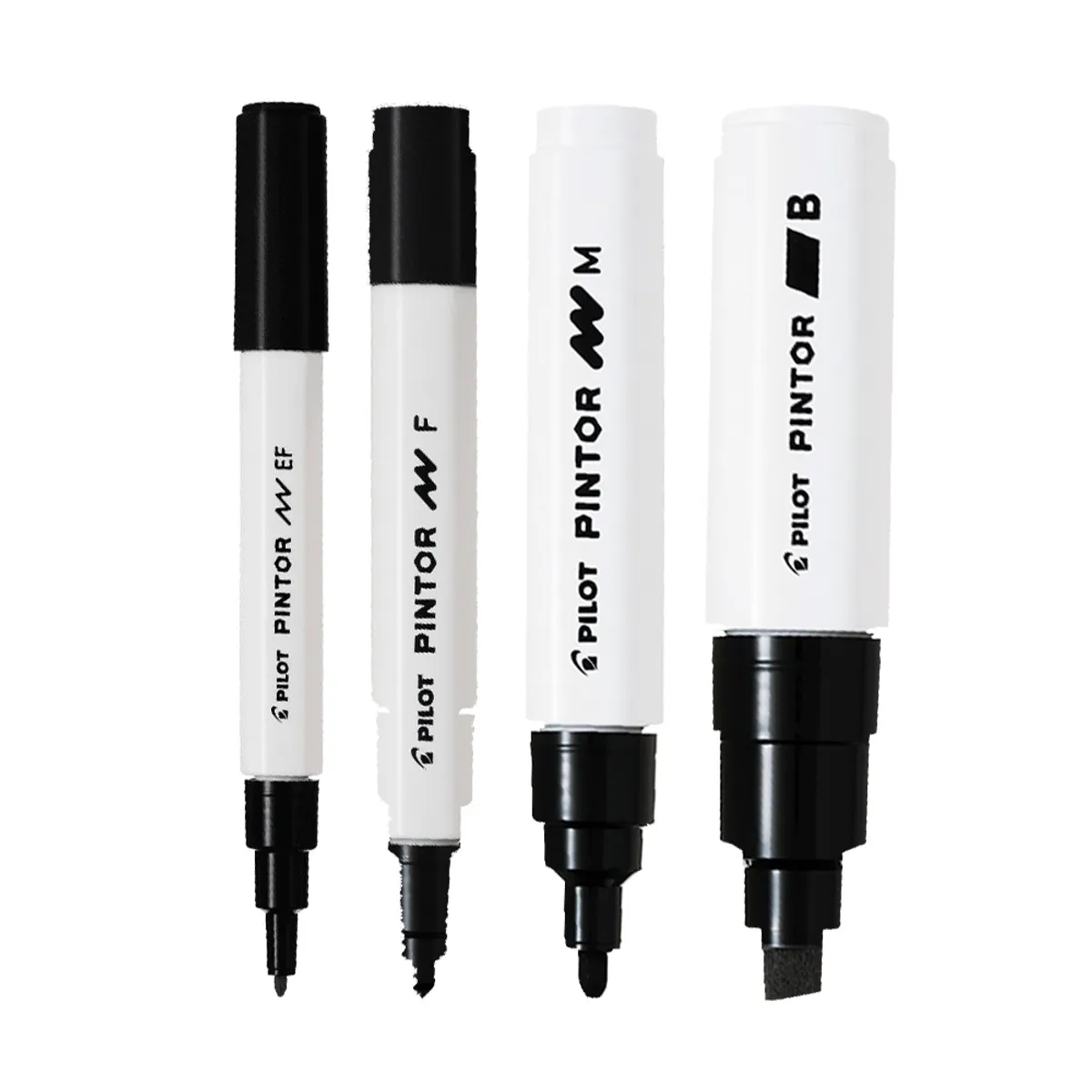 PILOT - Set 4 Marcadores Pintor Multisuperficie 4 Puntas  Negro Pilot