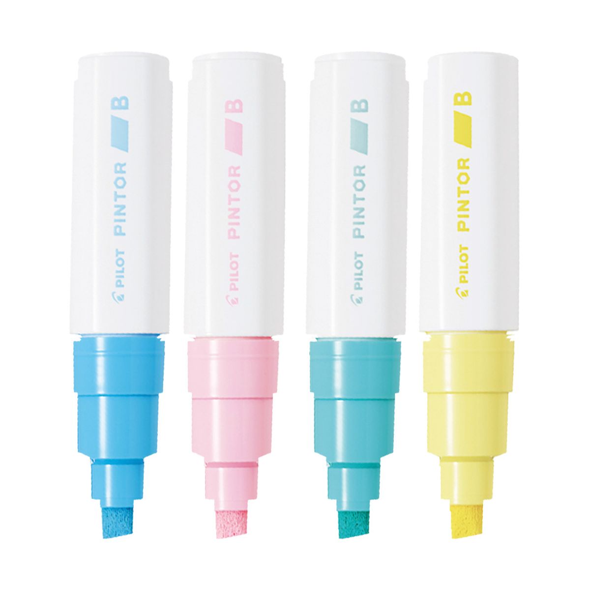 PILOT - Set 4 Marcadores Pintor Multisuperficie Punta Biselada  Pasteles Pilot
