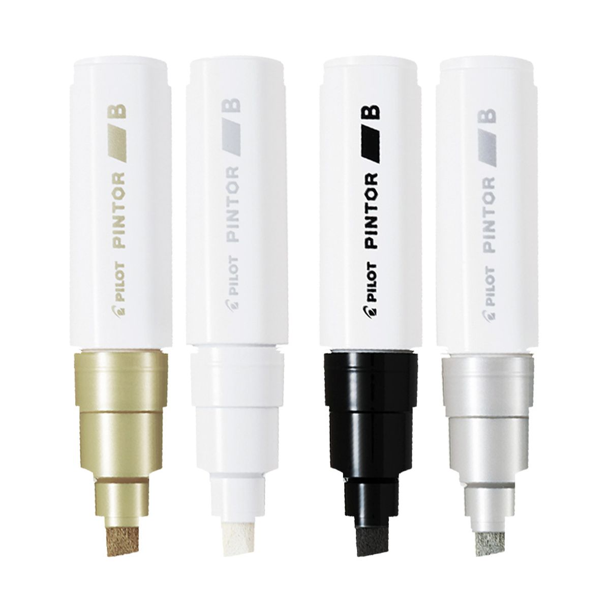 PILOT - Set 4 Marcadores Pintor Multisuperficie Punta Biselada  Glam Pilot