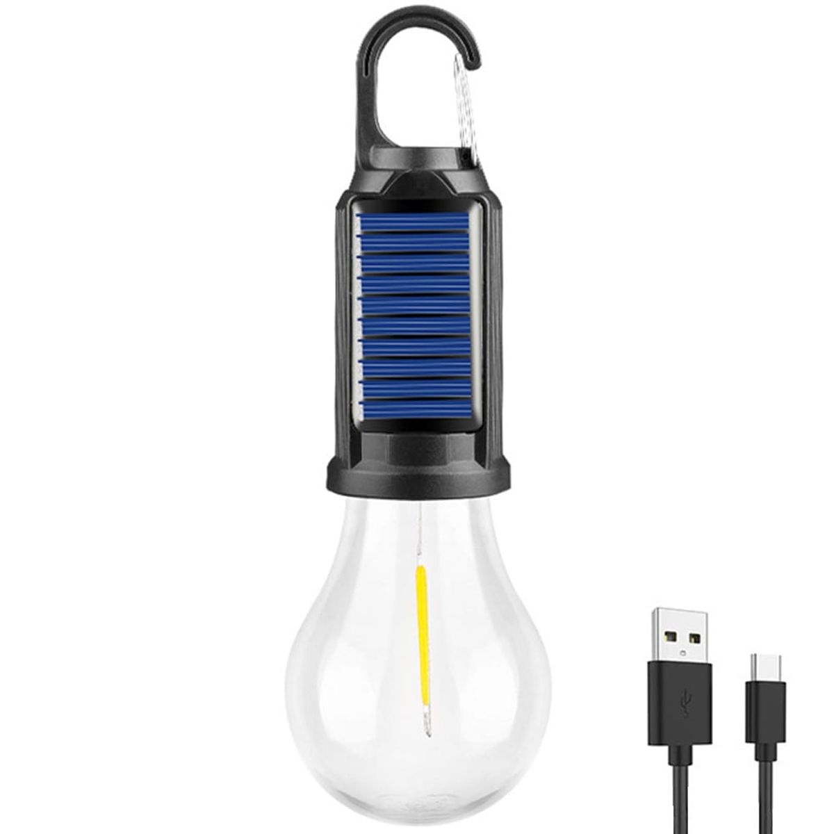 GENERICO - Ampolleta Solar Led Camping Luz Cálida