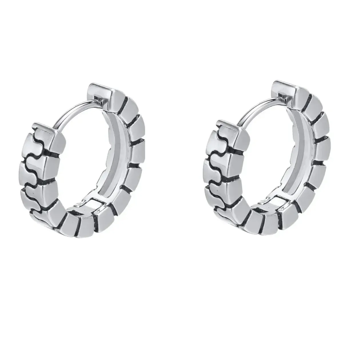 GENERICO - Aros Punk Hombre Mujer Vikingo Grabado Earing Moda