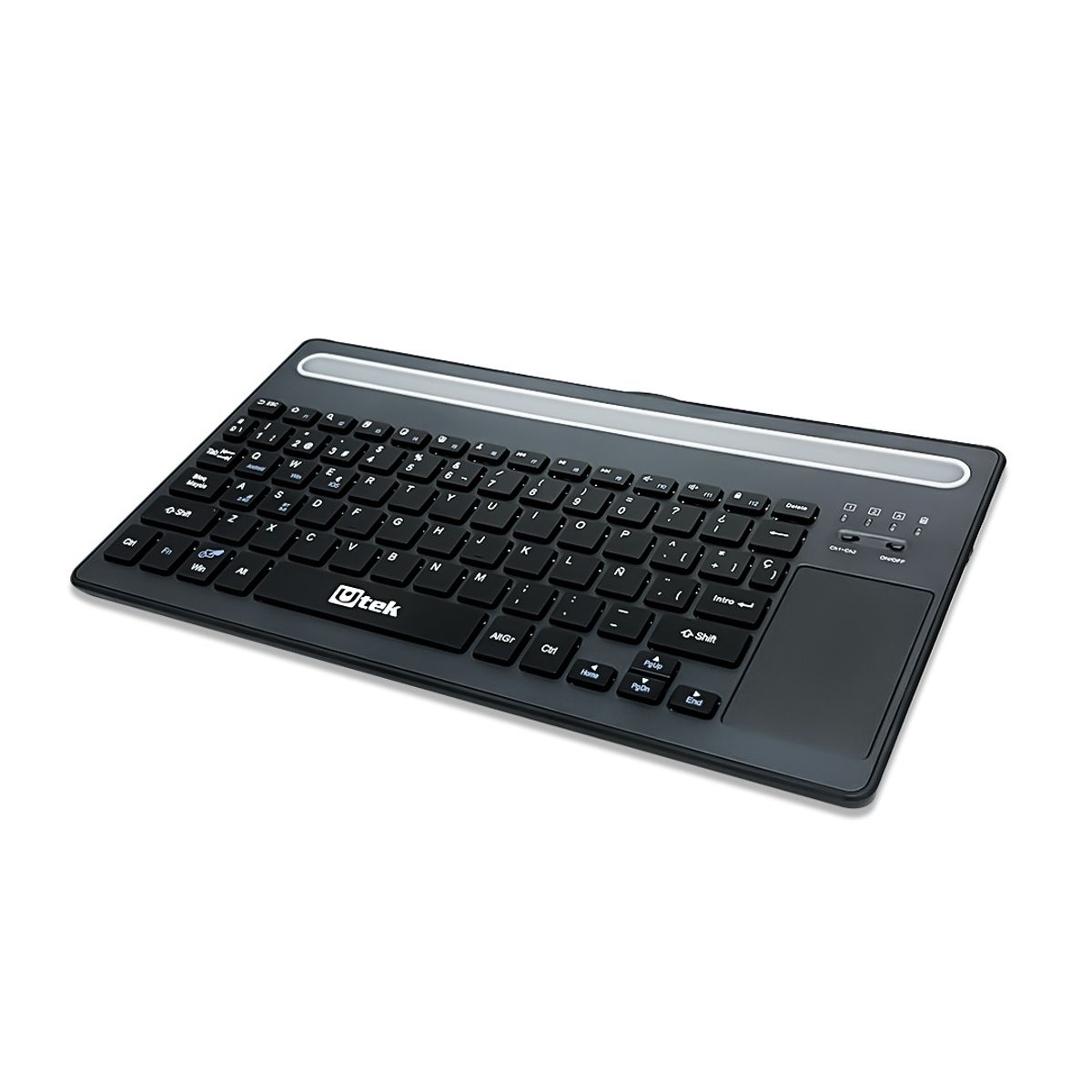 UTEK - Teclado Inalámbrico con Touchpad Bluetooth 5.0 y 2,4Ghz , Recargable Utek UT-KBBT900P
