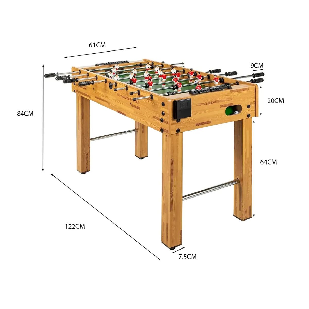 GENERICO - Taca taca MDF y PVC marrón 121x61x79 cm Napa