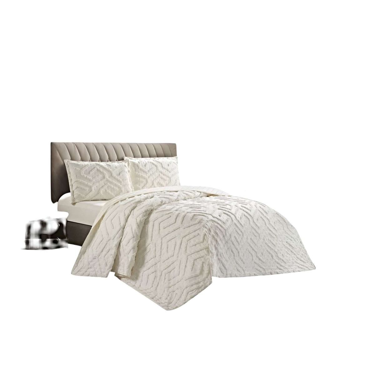 GENERICO - CUBRECAMA QUILT CON DISEÑO RELIEVE 2 PLAZAS 230 x 250 cm 05