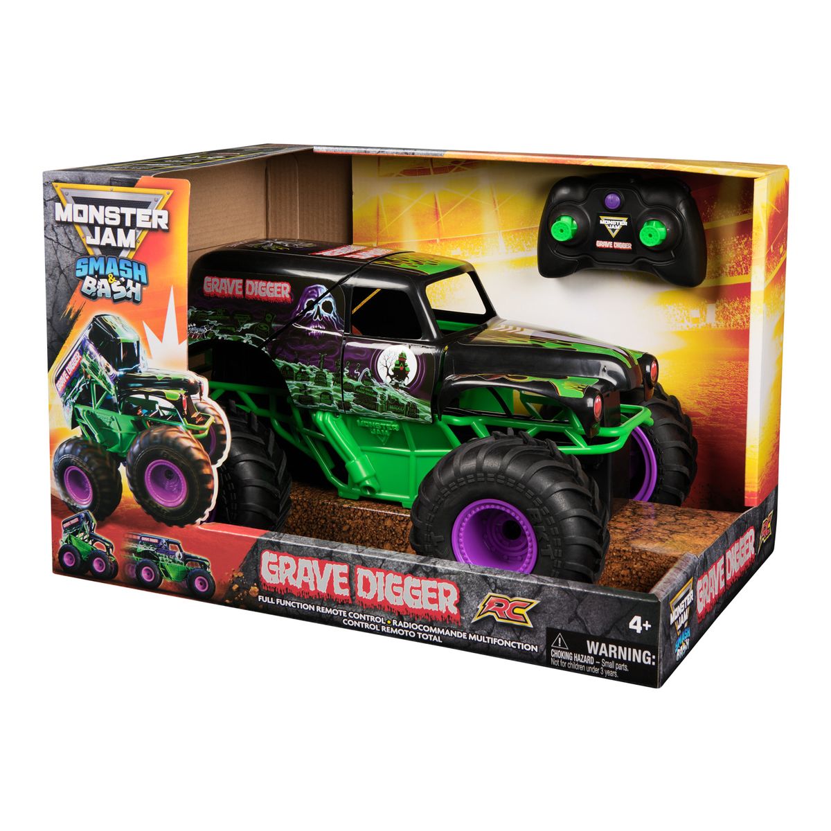 JAM MONSTER - Camión A Control Remoto Grave Digger RC Monster Jam