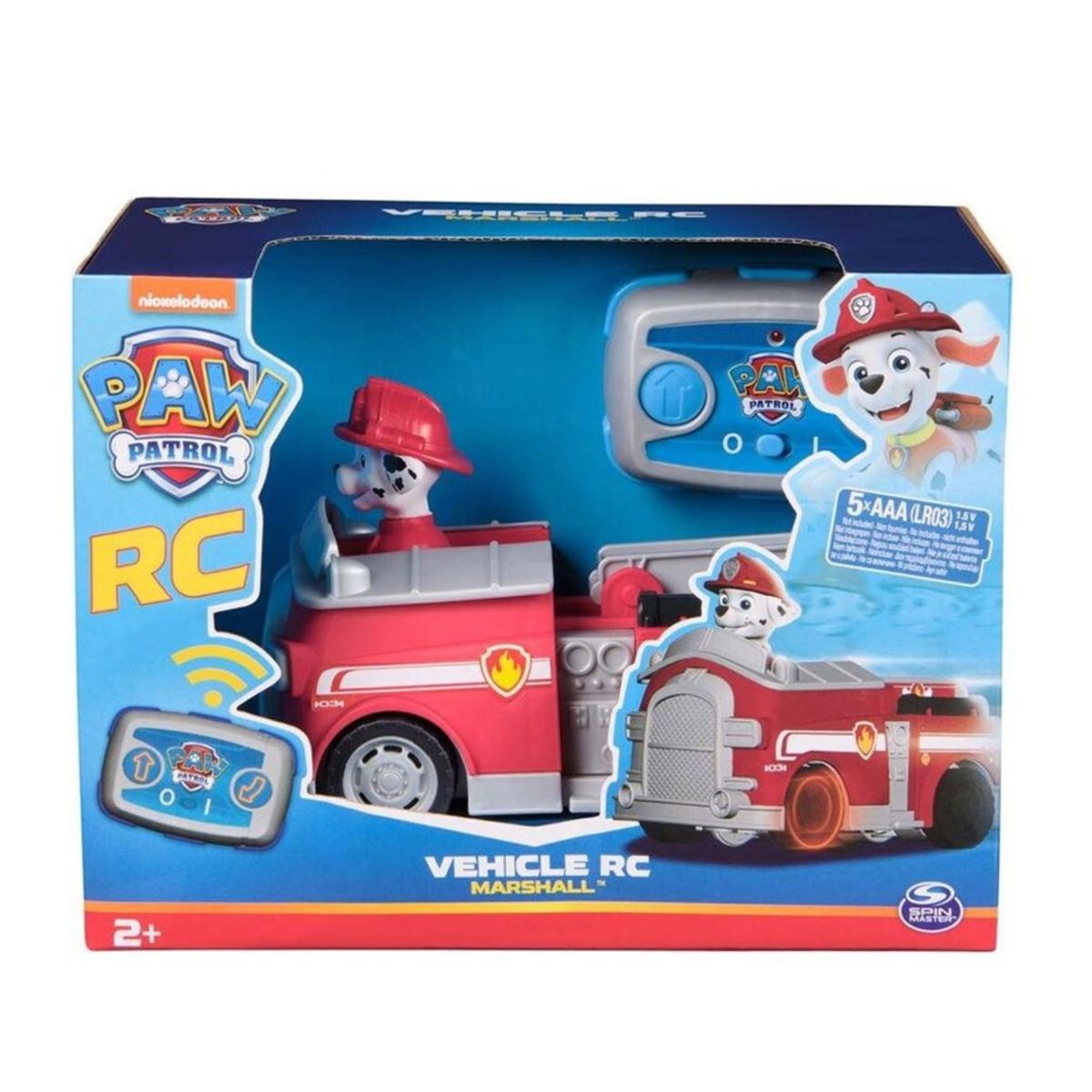 PAW PATROL - Auto A Control Remoto Con Figura De Marshall Paw Patrol