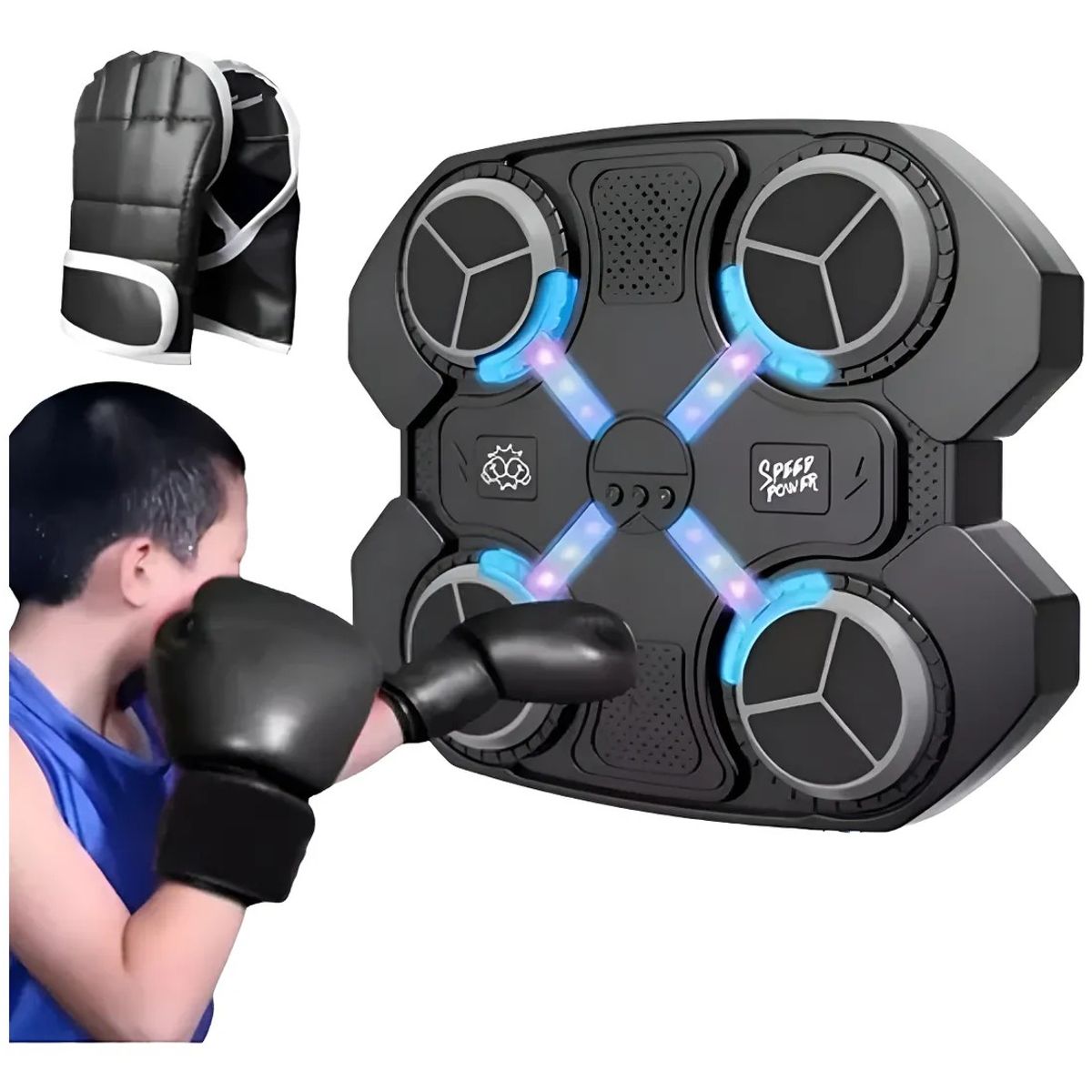 GENERICO - Maquina De Boxeo Musical Bluetooth Niños + Guante