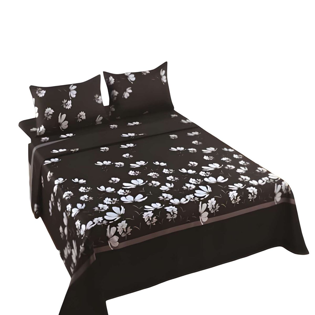 GENERICO - SET DE SABANAS CASA SOL 1 PLAZA NEGRO