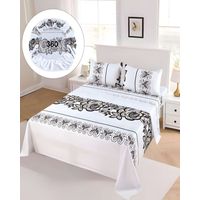 SET DE SABANAS CASA SOL SUPER KING BLANCO