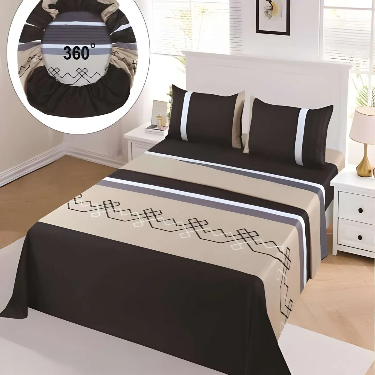 GENERICO - SET DE SABANAS 1 PLAZA NEGRO3