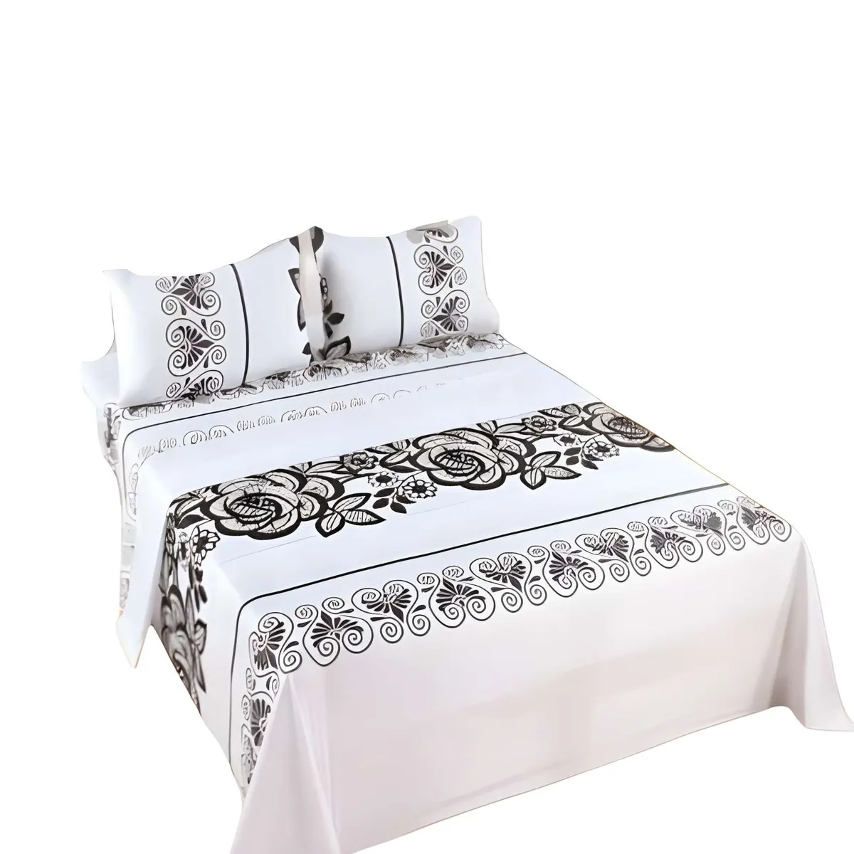 GENERICO - SET DE SABANAS SUPER KING BLANCO