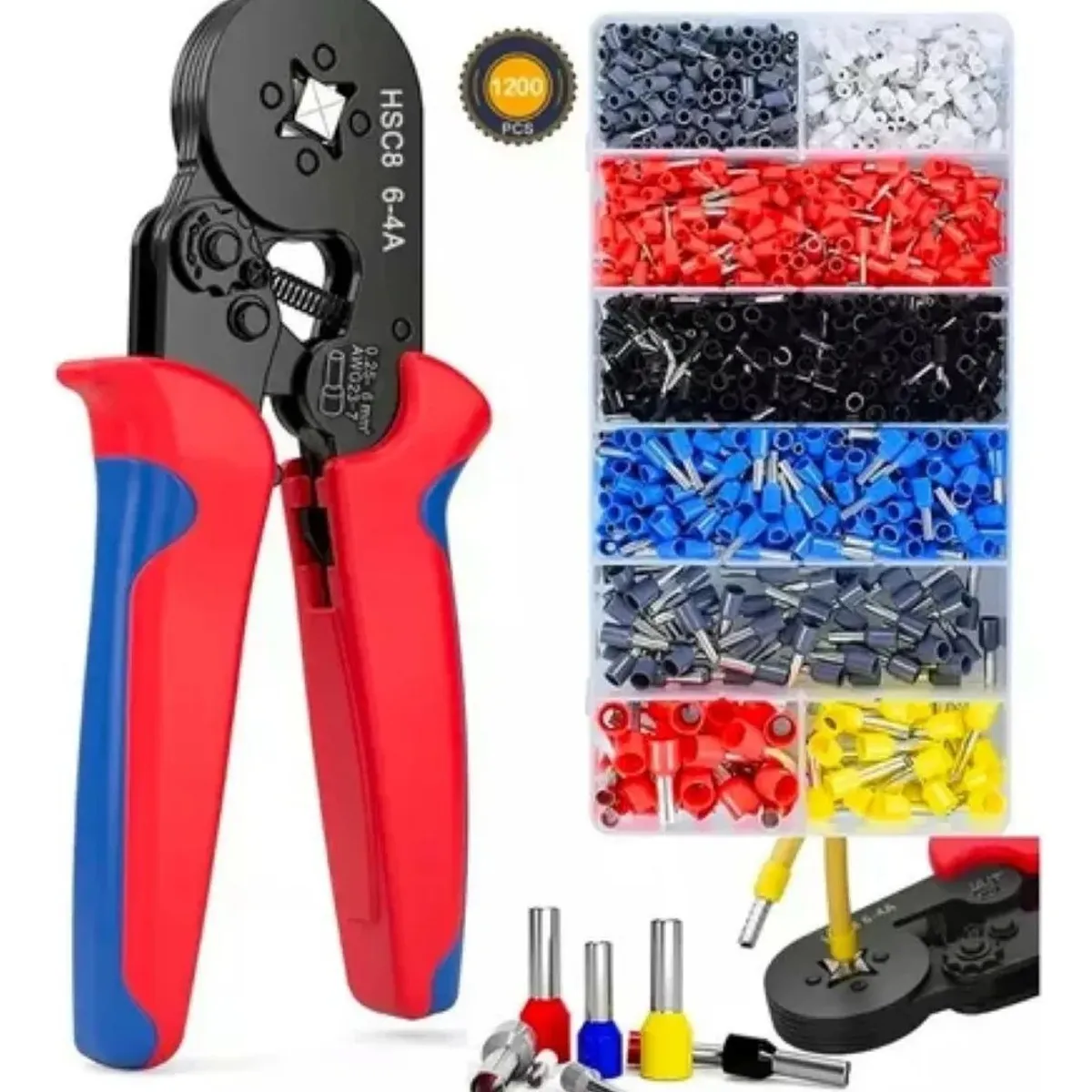 GENERICO - Alicate Prensa Terminal Conjunto Kit De 1200pcs
