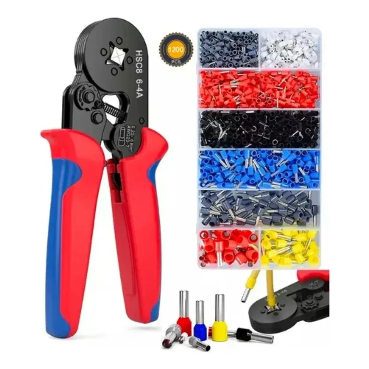 GENERICO - Alicate Prensa Terminal Conjunto Kit De 1200pcs