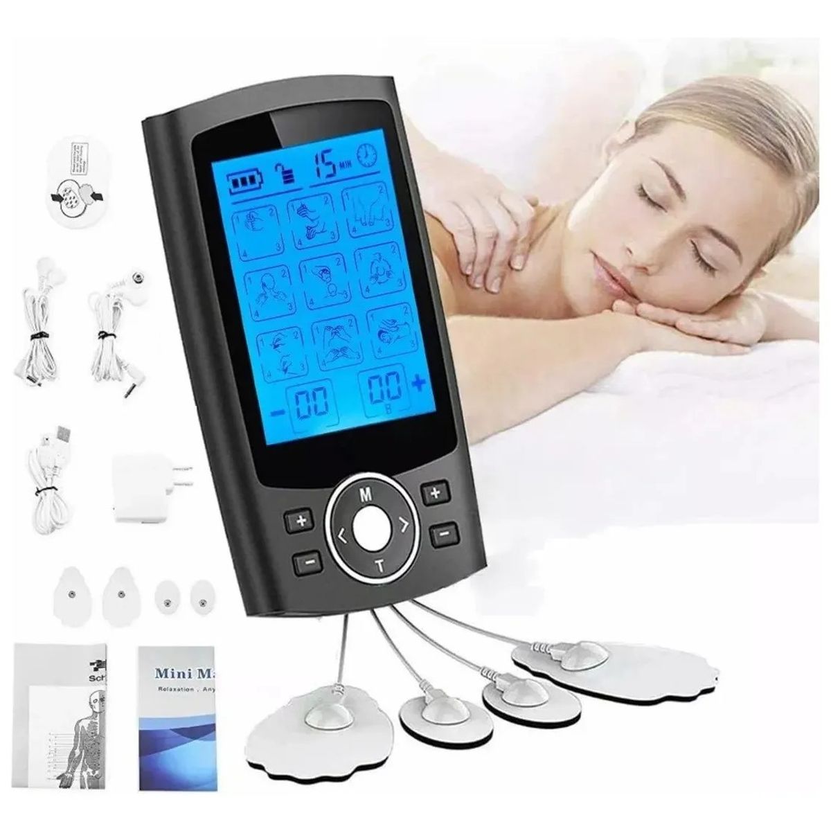 GENERICO - Unidad Tens Ems 24 Modos Estimulador Muscular Masajeador