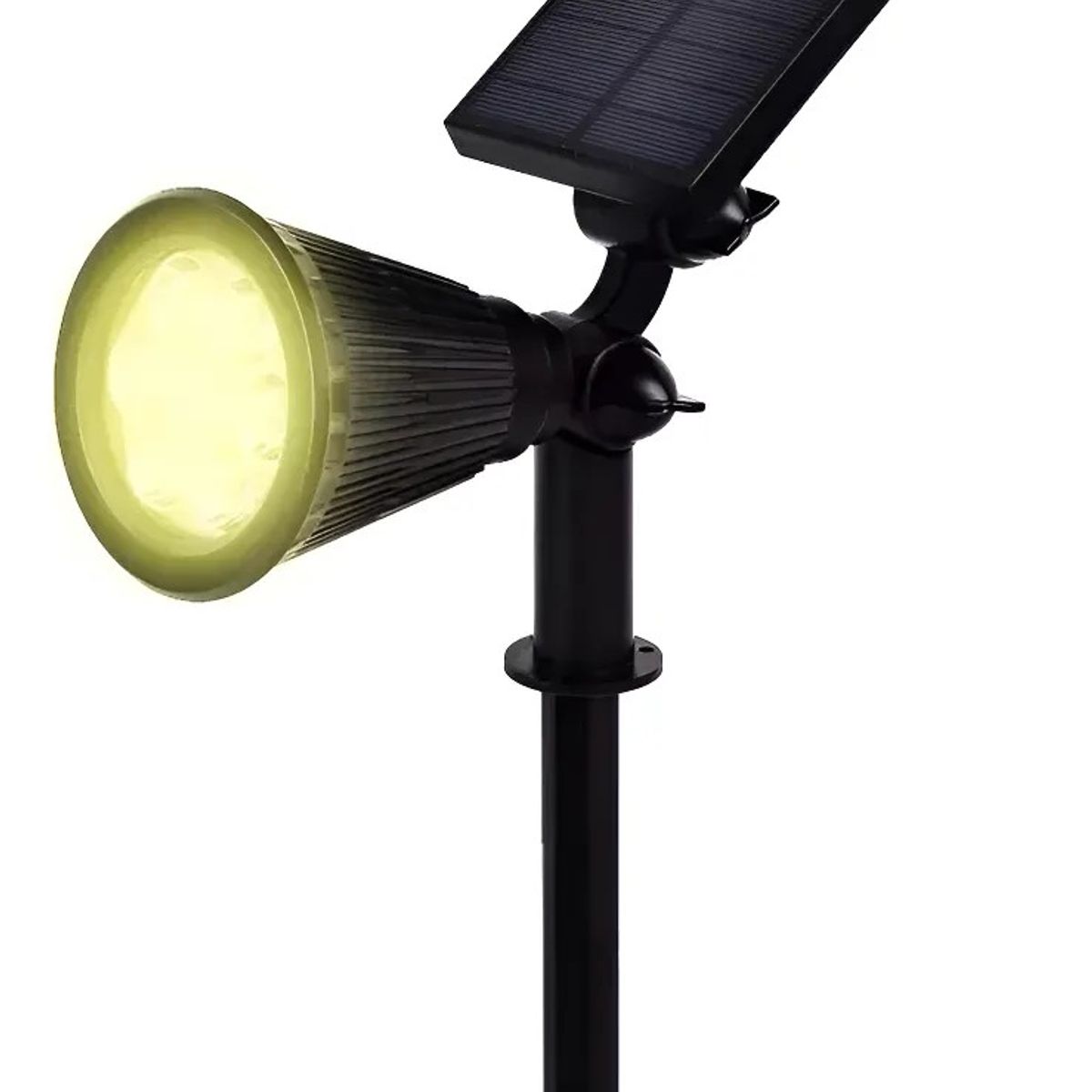 GENERICO - Foco Estaca Solar Jardin Led Impermeable Luz Calida Negro